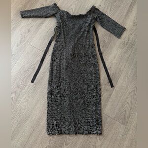 Zara Trafaluc Collection Midi polka dot dress with back tie. Size small
